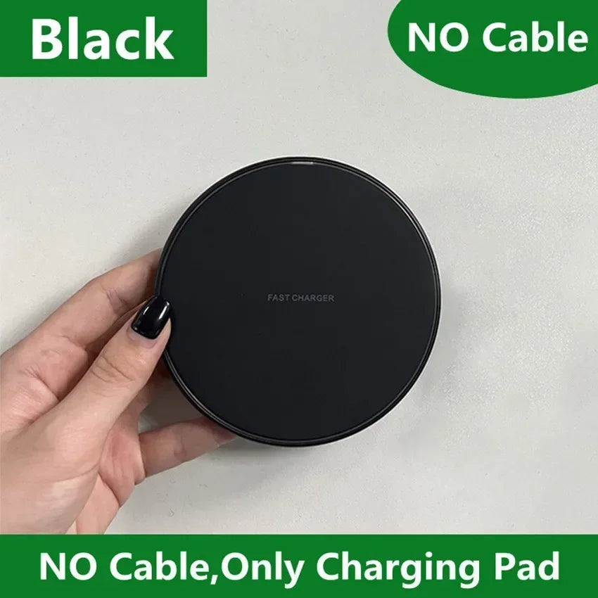 Wireless Charger Pad Fast Wireless Charging Station for Samsung Galaxy S25 S24 S23 S22 Xiaomi Iphone 17 16 15 14 13 12 Pro Max