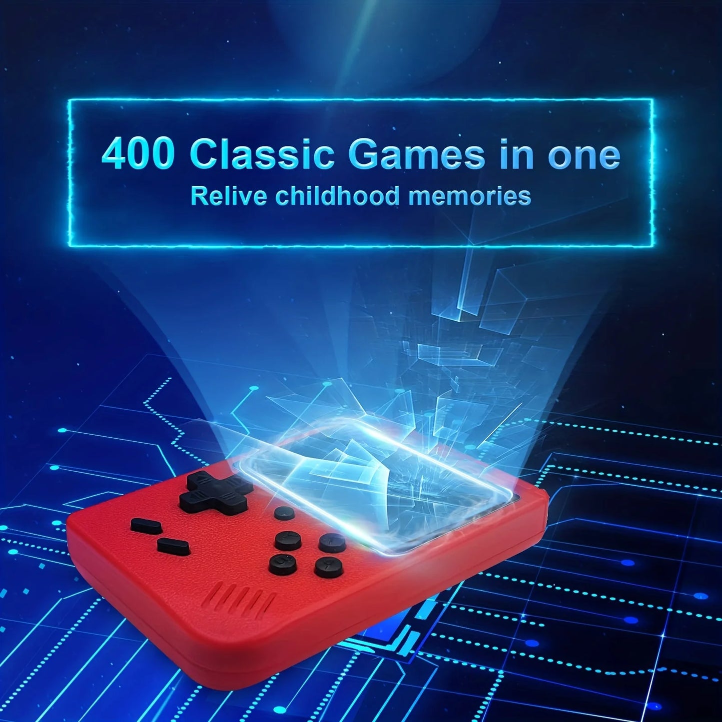 2.4 Inch LCD Screen Retro Video Game Console Built-In 400 in Handheld Portable Pocket Mini Game Console Christmas Gift Christmas